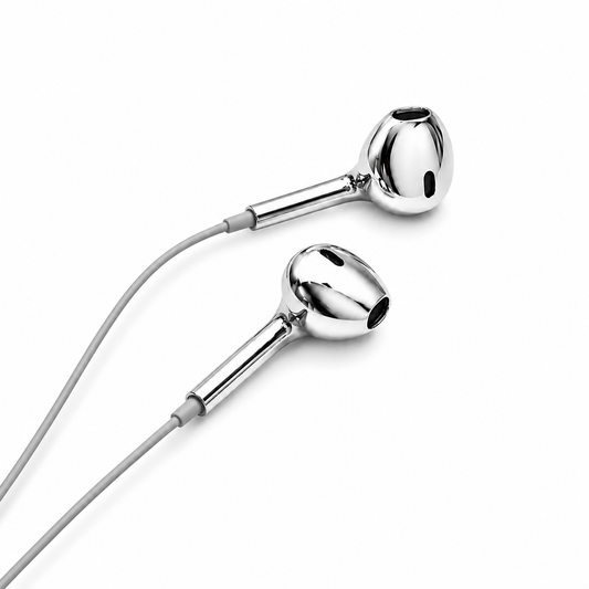 Hearwave Chrome Earbuds – Kabelgebundene Ohrhörer im Spiegel-Chrom-Design